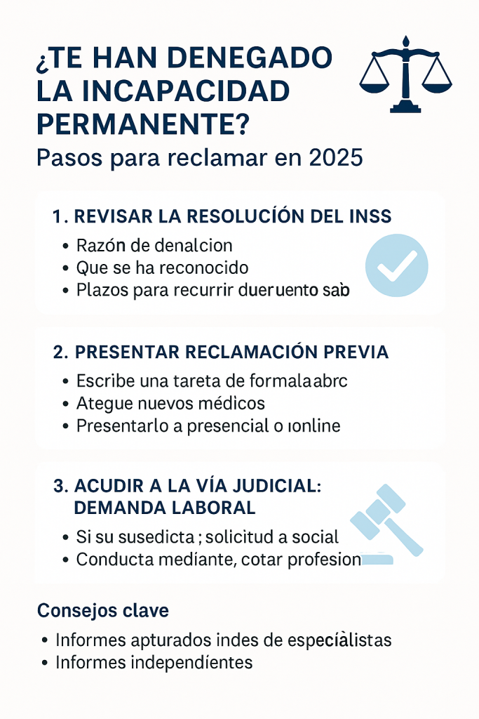 Incapacidad Permanente 2025 reclamación