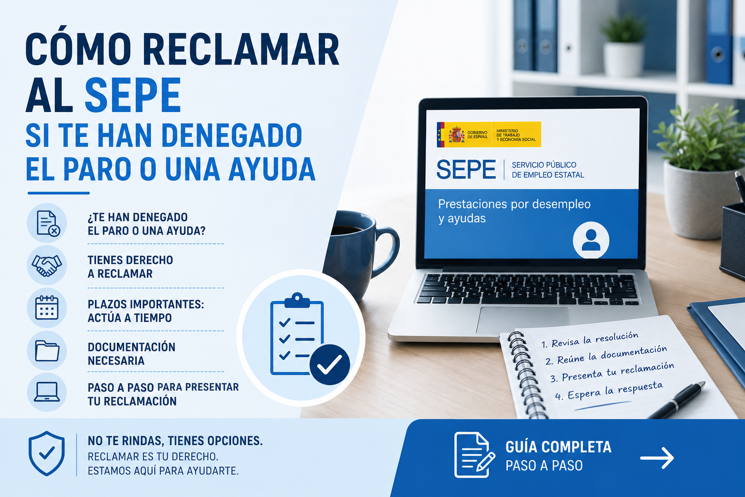 Cómo reclamar al SEPE si te han denegado el paro o una ayuda
