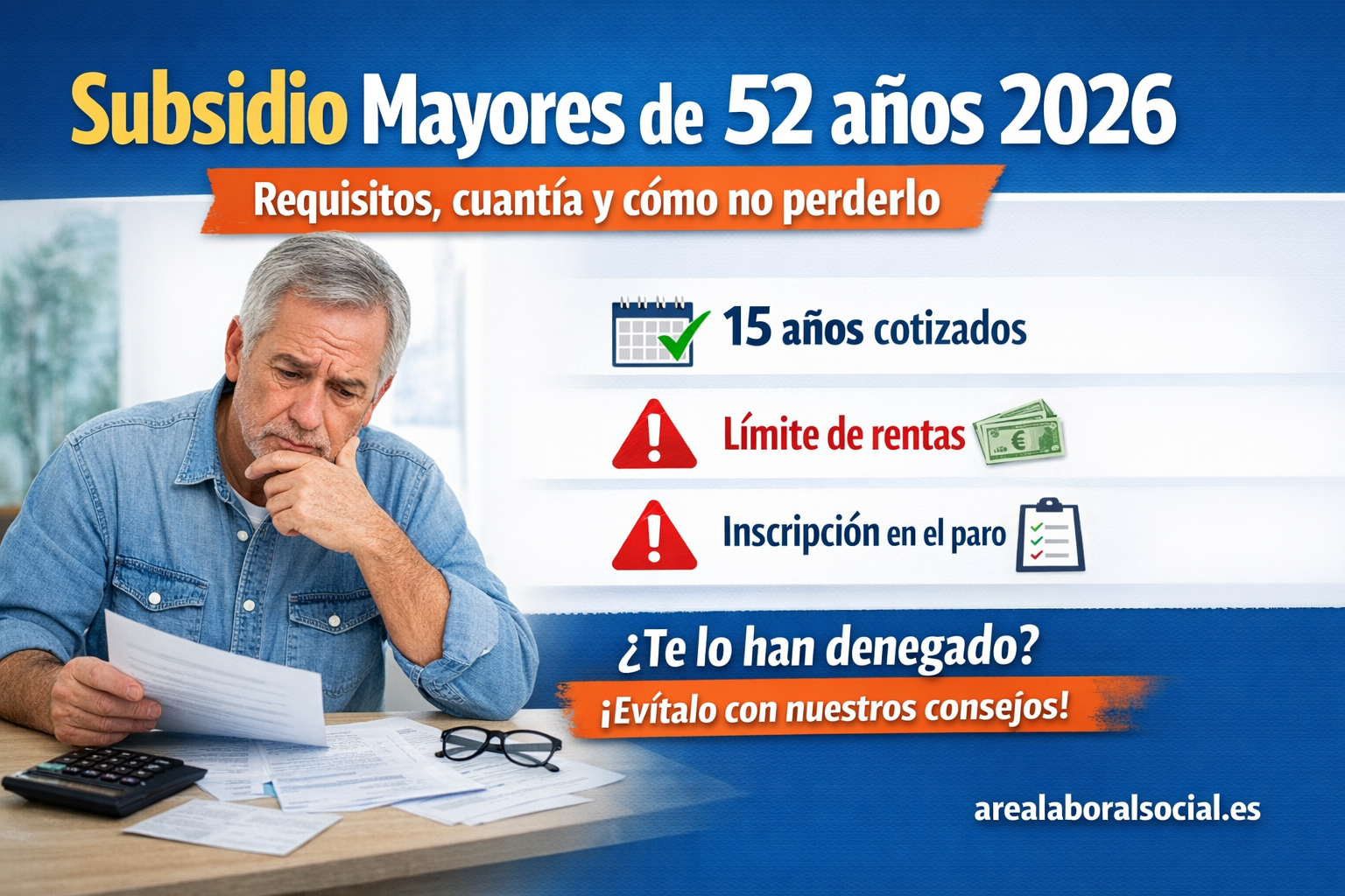 Subsidio para mayores de 52 años 2026: guía completa